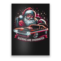 Classic Muscle Car Santa Hotrod V8 Enthusiast Christmas Poster