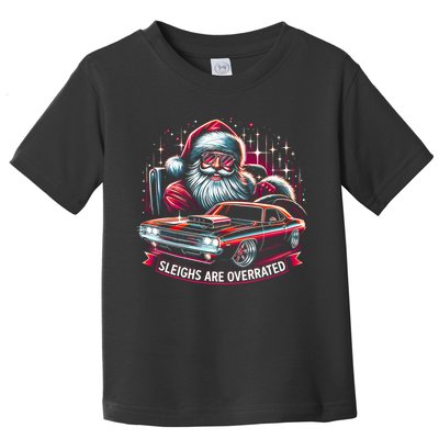 Classic Muscle Car Santa Hotrod V8 Enthusiast Christmas Toddler T-Shirt