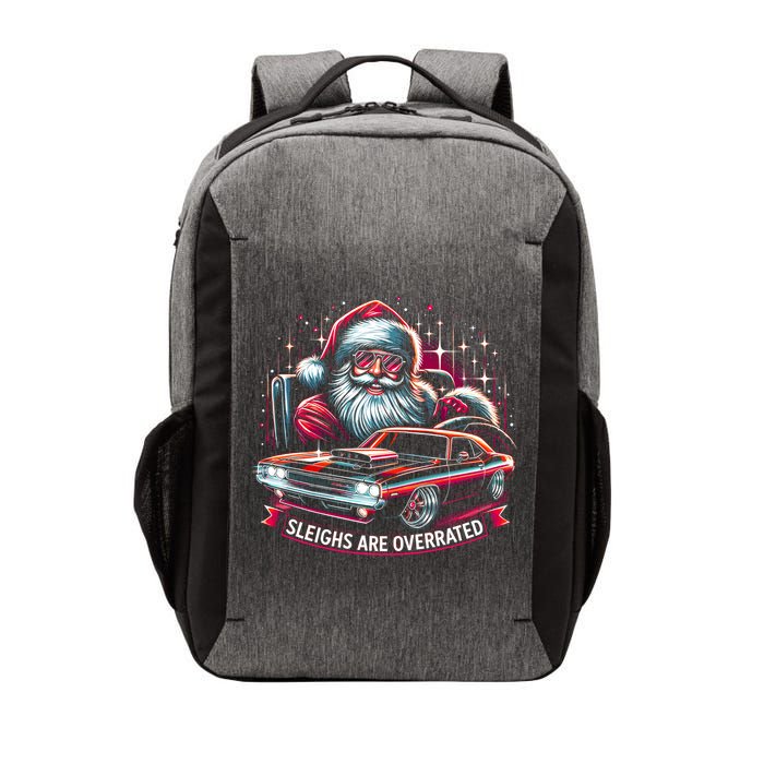 Classic Muscle Car Santa Hotrod V8 Enthusiast Christmas Vector Backpack