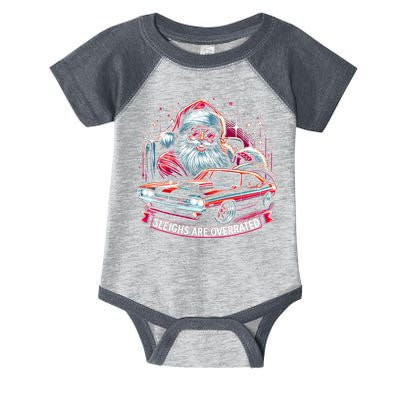 Classic Muscle Car Santa Hotrod V8 Enthusiast Christmas Infant Baby Jersey Bodysuit