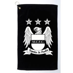 Cool Man City Slogan Eagle With Stars Platinum Collection Golf Towel