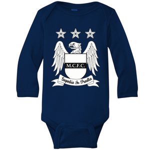 Cool Man City Slogan Eagle With Stars Baby Long Sleeve Bodysuit