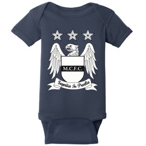 Cool Man City Slogan Eagle With Stars Baby Bodysuit