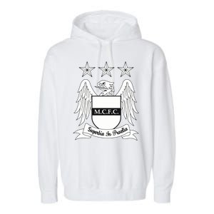 Cool Man City Slogan Eagle With Stars Garment-Dyed Fleece Hoodie