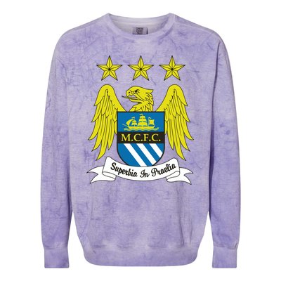 Cool Man City Slogan Eagle With Stars Colorblast Crewneck Sweatshirt