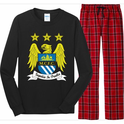 Cool Man City Slogan Eagle With Stars Long Sleeve Pajama Set