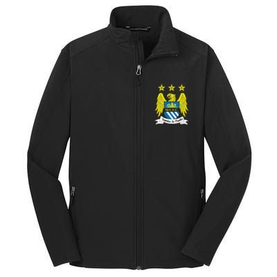 Cool Man City Slogan Eagle With Stars Core Soft Shell Jacket