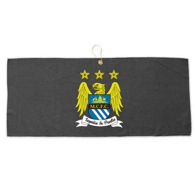 Cool Man City Slogan Eagle With Stars Large Microfiber Waffle Golf Towel