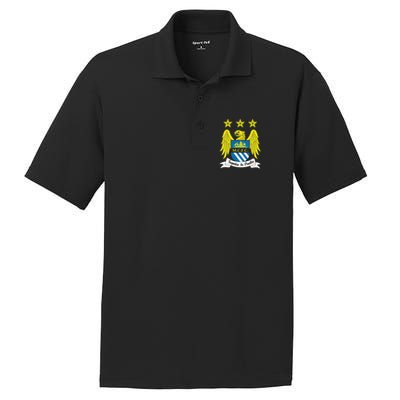 Cool Man City Slogan Eagle With Stars PosiCharge RacerMesh Polo