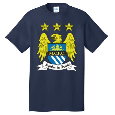 Cool Man City Slogan Eagle With Stars Tall T-Shirt