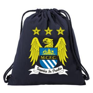 Cool Man City Slogan Eagle With Stars Drawstring Bag