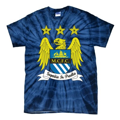 Cool Man City Slogan Eagle With Stars Tie-Dye T-Shirt