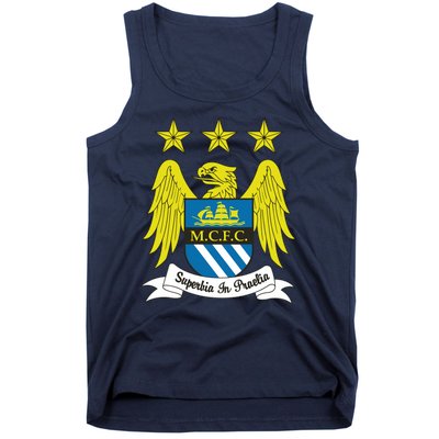 Cool Man City Slogan Eagle With Stars Tank Top