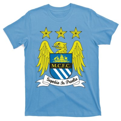 Cool Man City Slogan Eagle With Stars T-Shirt