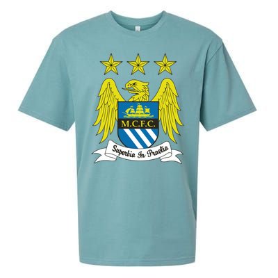 Cool Man City Slogan Eagle With Stars Sueded Cloud Jersey T-Shirt