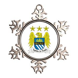 Cool Man City Slogan Eagle With Stars Metallic Star Ornament