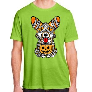 Corgi Mummy Cute Halloween Dog Lover Adult ChromaSoft Performance T-Shirt