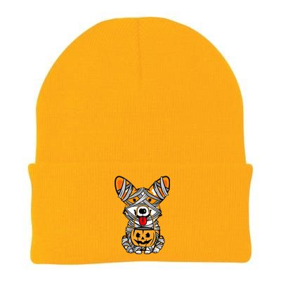 Corgi Mummy Cute Halloween Dog Lover Knit Cap Winter Beanie