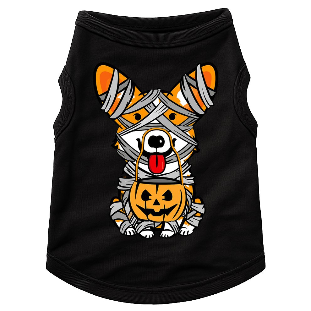 Corgi Mummy Cute Halloween Dog Lover Doggie Tank