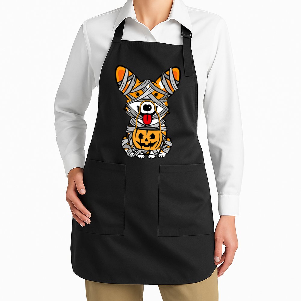 Corgi Mummy Cute Halloween Dog Lover Apron
