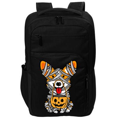 Corgi Mummy Cute Halloween Dog Lover Impact Tech Backpack