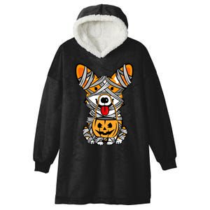 Corgi Mummy Cute Halloween Dog Lover Hooded Wearable Blanket