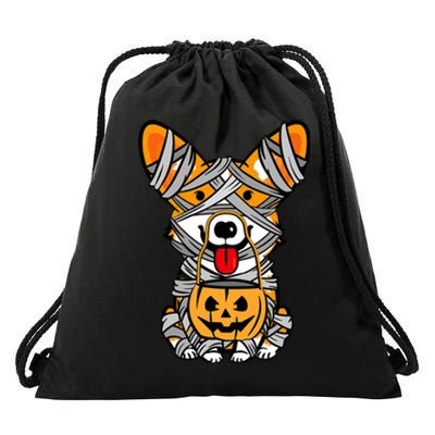 Corgi Mummy Cute Halloween Dog Lover Drawstring Bag