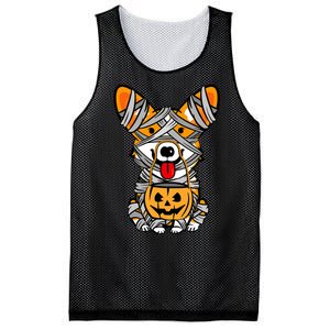 Corgi Mummy Cute Halloween Dog Lover Mesh Reversible Basketball Jersey Tank