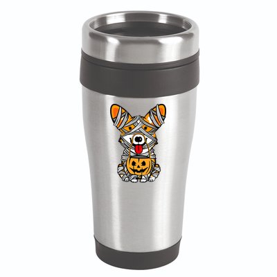 Corgi Mummy Cute Halloween Dog Lover 16oz Travel Tumbler