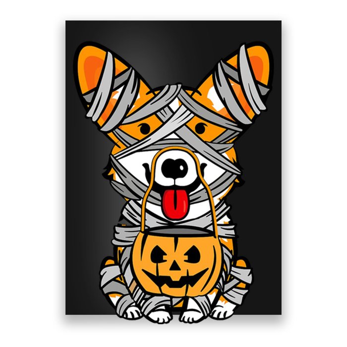 Corgi Mummy Cute Halloween Dog Lover Poster