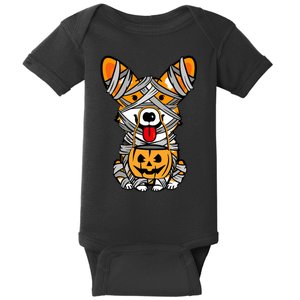 Corgi Mummy Cute Halloween Dog Lover Baby Bodysuit