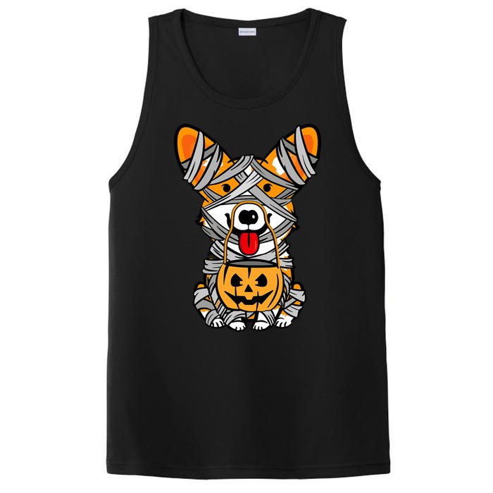 Corgi Mummy Cute Halloween Dog Lover PosiCharge Competitor Tank