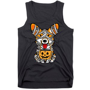 Corgi Mummy Cute Halloween Dog Lover Tank Top