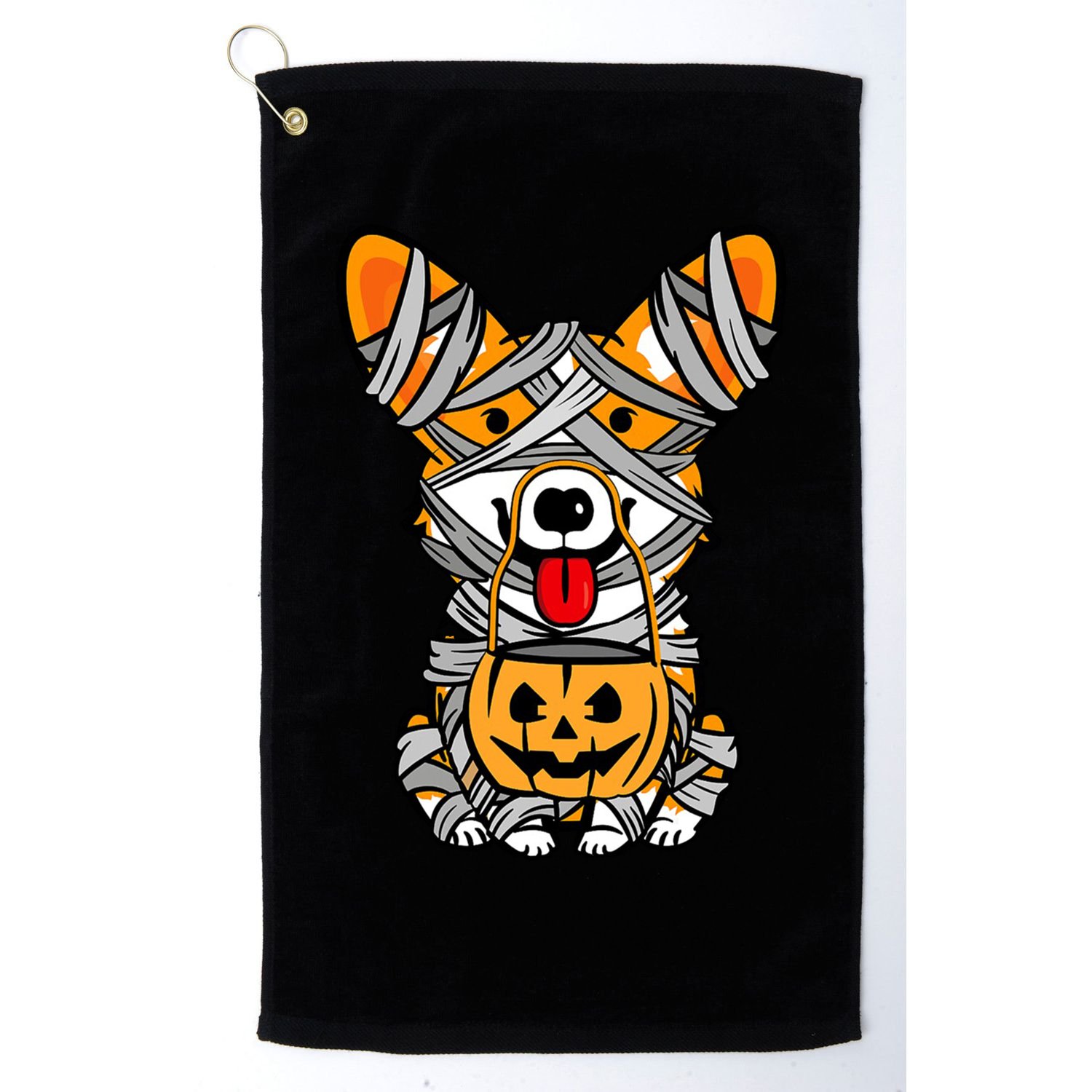 Corgi Mummy Cute Halloween Dog Lover Golf Towel