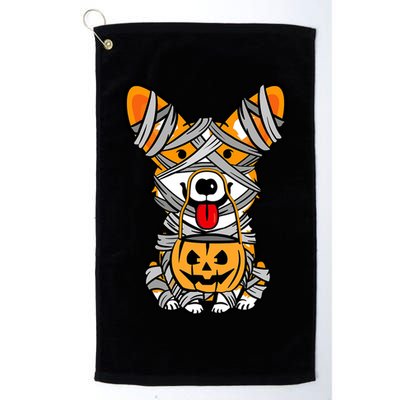 Corgi Mummy Cute Halloween Dog Lover Platinum Collection Golf Towel