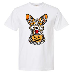 Corgi Mummy Cute Halloween Dog Lover Garment-Dyed Heavyweight T-Shirt