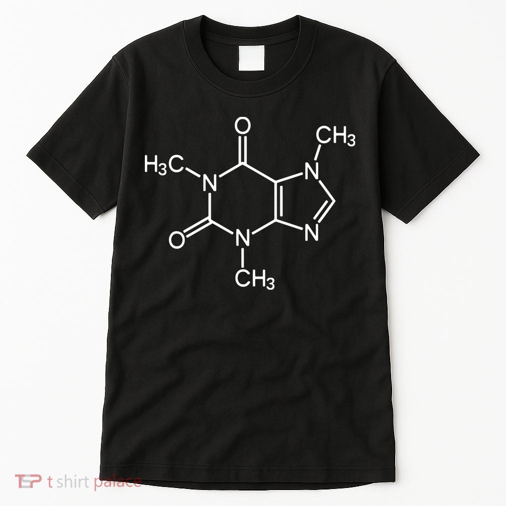 Caffeine Molecule Chemical I Love Coffee Chemistry Gift Tall T-Shirt