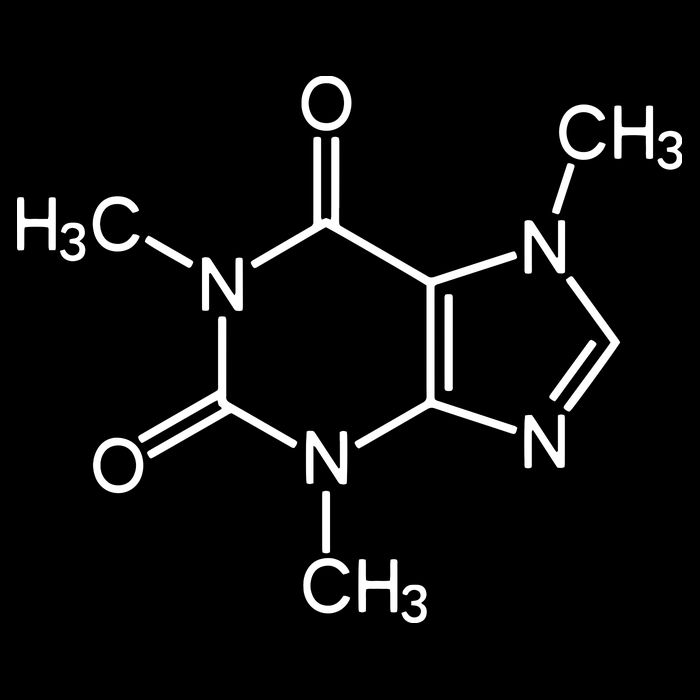 Caffeine Molecule Chemical I Love Coffee Chemistry Gift Women's V-Neck T-Shirt