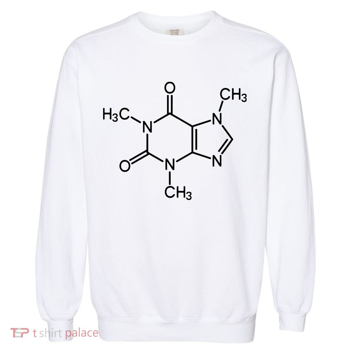 Caffeine Molecule Chemical I Love Coffee Chemistry Gift Garment-Dyed Sweatshirt