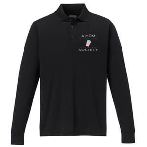 Cafe Mom Performance Long Sleeve Polo