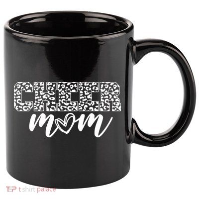 Cheer Mom Cheetah Print Cute 11oz C Handle Ceramic Mug