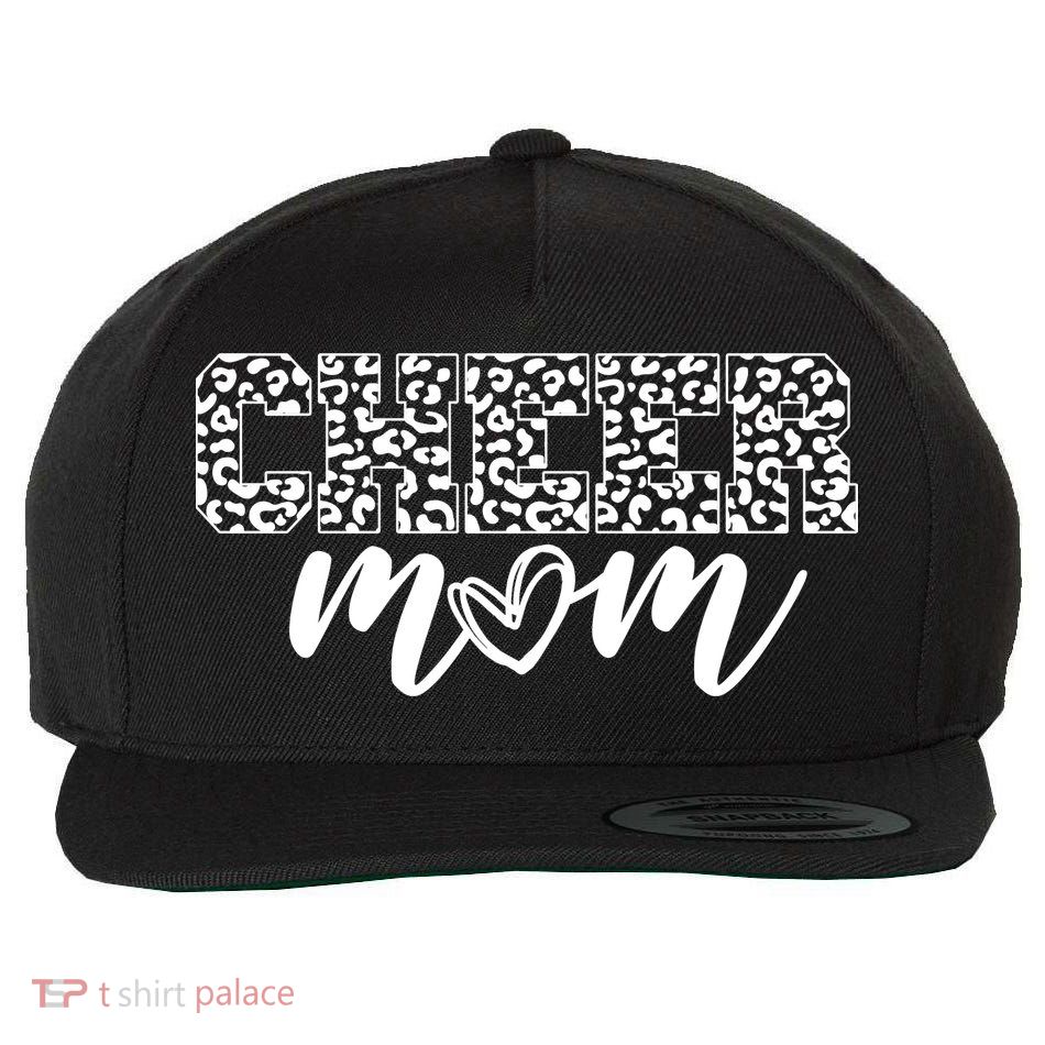 Cheer Mom Cheetah Print Cute Wool Snapback Cap