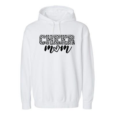 Cheer Mom Cheetah Print Cute Garment-Dyed Fleece Hoodie