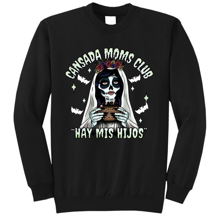 Cansada Moms Club Ay Mis Hijos Halloween Mexican Spooky Sweatshirt