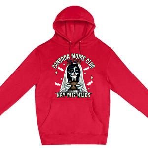 Cansada Moms Club Ay Mis Hijos Halloween Mexican Spooky Premium Pullover Hoodie