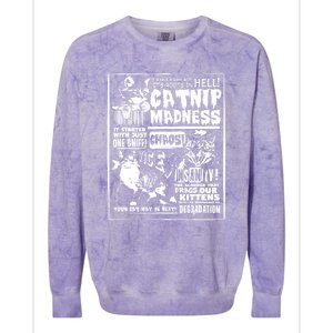 Catnip Madness Cute Kitten Cat Lover Gift For Cat Owners Colorblast Crewneck Sweatshirt