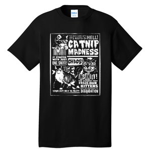 Catnip Madness Cute Kitten Cat Lover Gift For Cat Owners Tall T-Shirt