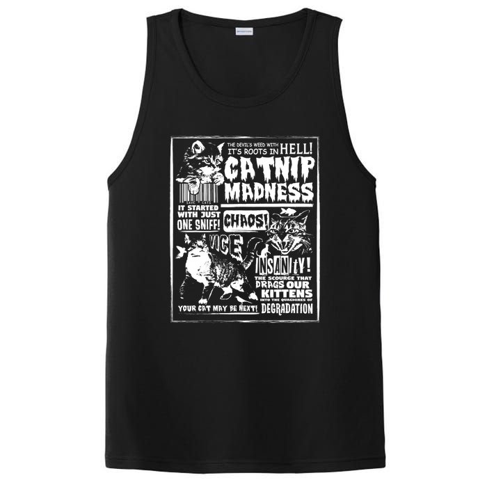 Catnip Madness Cute Kitten Cat Lover Gift For Cat Owners PosiCharge Competitor Tank