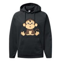 Cute Monkey Performance Fleece Hoodie