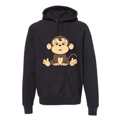 Cute Monkey Premium Hoodie